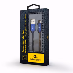 Cablexpert CC-USB2J-AMMBM-1M-BL câble USB USB 2.0 USB A Micro-USB B Bleu