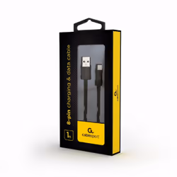 Cablexpert CC-USB2P-AMLM-1M câble Lightning Noir