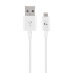 Cablexpert CC-USB2P-AMLM-2M-W câble Lightning Blanc