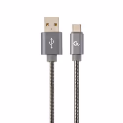 Cablexpert CC-USB2S-AMCM-2M-BG, 2 m, USB A, Micro-USB B, USB 2.0, 480 Mbit/s, Gris