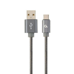 Cablexpert CC-USB2S-AMCM-2M-BG câble USB USB 2.0 USB A Micro-USB B Gris
