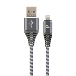Gembird CC-USB2B-AMLM-2M-WB2 câble Lightning Gris, Blanc