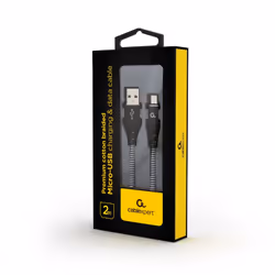 Cablexpert CC-USB2B-AMMBM-2M-BW câble USB USB 2.0 USB A Micro-USB B Noir