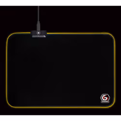 Gembird MP-GAMELED-M tapis de souris Tapis de souris de jeu Noir