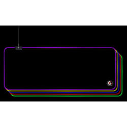 Gembird MP-GAMELED-L tapis de souris Tapis de souris de jeu Noir