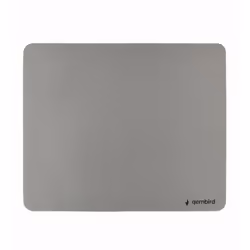 Gembird MP-S-G, Gris, Monochromatique, Butadiène-styrène (SBR), Base antidérapante, Tapis de souris de jeu