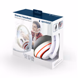 Gembird MHS-03-WTRD écouteur/Casque Avec fil Arceau Rouge, Blanc - Vue supplémentaire 4