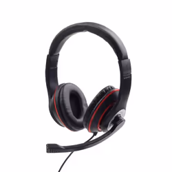 Gembird MHS-03-BKRD, Avec fil, Jouer, 20 - 20000 Hz, 200 g, Casque, Noir, Rouge