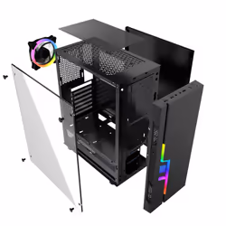 Gembird Fornax 2000 RGB Midi Tower Noir - Vue supplémentaire 10