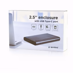 Gembird EE2-U3S-6-GR Boîtier de disques de stockage Boîtier disque dur/SSD Aluminium 2.5" - Vue supplémentaire 4
