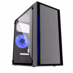 Gembird CCC-FORNAX-960B, Midi Tower, PC, ITX, micro ATX, Acrylique, SPCC, Jouer, 15 cm