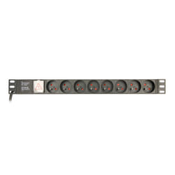 Gembird EG-PDU-014-FC14 unité de distribution d'énergie 8 sortie(s) CA 1U Noir