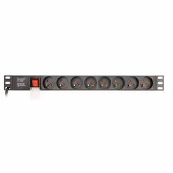 Gembird EG-PDU-014-FC14 unité de distribution d'énergie 8 sortie(s) CA 1U Noir