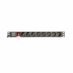 Gembird EG-PDU-014-C14 unité de distribution d'énergie 8 sortie(s) CA 1U Noir