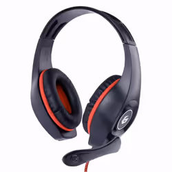 Gembird GHS-05-R, Avec fil, Jouer, 20 - 20000 Hz, 250 g, Casque, Noir, Rouge