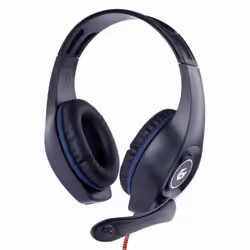 Gembird GHS-05-B, Avec fil, Jouer, 20 - 20000 Hz, 250 g, Casque, Noir, Bleu