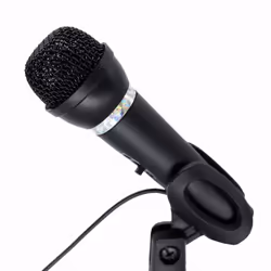 Gembird MIC-D-04, Microphone de table, 58 dB, 20 - 20000 Hz, 10 Ohm, Avec fil, 3,5 mm (1/8")