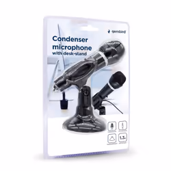 Gembird MIC-D-04 microphone Noir Microphone de table