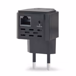 Gembird WNP-RP300-03-BK, Répéteur réseau, 300 Mbit/s, Noir