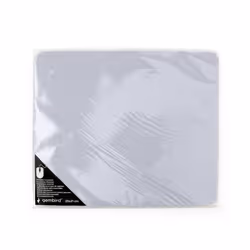 Gembird MP-PRINT-M, Blanc, Monochromatique, Tissu, mousse, Caoutchouc, Base antidérapante, Tapis de souris de jeu