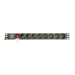Gembird EG-PDU-014 unité de distribution d'énergie 8 sortie(s) CA 1U Noir