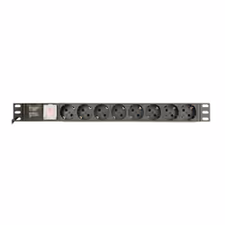 Gembird EG-PDU-014 unité de distribution d'énergie 8 sortie(s) CA 1U Noir - Vue supplémentaire 5