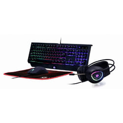 Gembird GGS-UMGL4-01 clavier Souris incluse Jouer USB QWERTY Anglais américain Noir