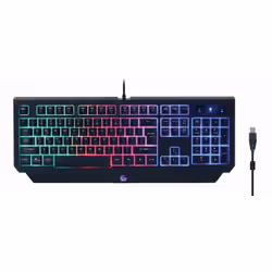 Gembird GGS-UMGL4-01 clavier Souris incluse Jouer USB QWERTY Anglais américain Noir