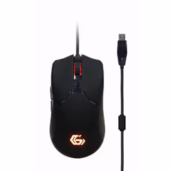 Gembird GGS-UMGL4-01 clavier Souris incluse Jouer USB QWERTY Anglais américain Noir