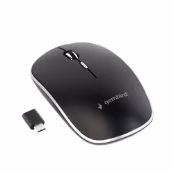 Gembird MUSW-4BSC-01, Ambidextre, Optique, RF Wireless + USB Type-C, 1600 DPI, Noir