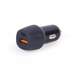 Gembird TA-U2QC3-CAR-02, Auto, Allume-cigare, Noir
