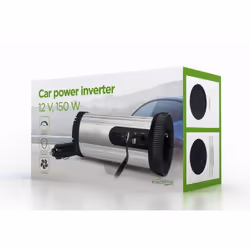 Gembird EG-PWC150-01 adaptateur de puissance & onduleur Auto 150 W Noir, Gris