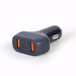 Gembird TA-U2QC3-CAR-01, Auto, Allume-cigare, Noir