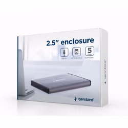 Gembird EE2-U3S-3-LG Boîtier de disques de stockage Boîtier HDD Gris clair 2.5"