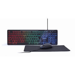 Gembird KBS-UML-01 clavier Souris incluse USB QWERTY Anglais américain Noir