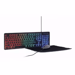 Gembird KBS-UML-01 clavier Souris incluse USB QWERTY Anglais américain Noir
