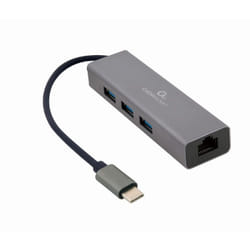 Gembird A-CMU3-LAN-01 station d'accueil USB 3.2 Gen 1 (3.1 Gen 1) Type-C Gris