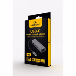 Gembird A-CMU3-LAN-01 station d'accueil USB 3.2 Gen 1 (3.1 Gen 1) Type-C Gris