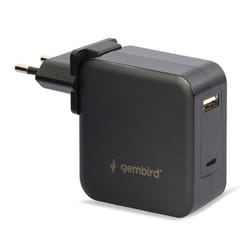 Gembird NPA-PD60-01 chargeur d'appareils mobiles Ordinateur portable, Smartphone Noir Secteur Intérieure