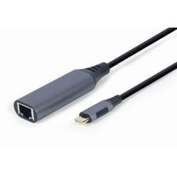 Gembird A-USB3C-LAN-01 station d'accueil USB 3.2 Gen 1 (3.1 Gen 1) Type-C Noir, Gris