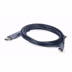 Gembird CC-USB3C-DPF-01-6 câble vidéo et adaptateur 1,8 m USB Type-C DisplayPort Noir, Gris