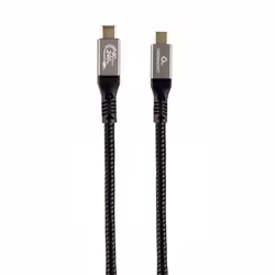 Gembird CCBP-USB4-CMCM240-1.5M, 1,5 m, USB C, USB C, USB4 Gen 3x2, 40 Gbit/s, Noir, Argent
