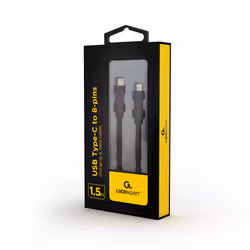 Gembird CC-USB2-CM8PM-1.5M câble Lightning 1,5 m Noir