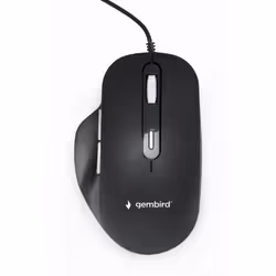 Gembird MUS-6B-02, Droitier, Optique, USB Type-A, 3600 DPI, Noir