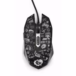 Gembird MUS-6B-GRAFIX-01, Droitier, Optique, USB Type-A, 3600 DPI, Noir