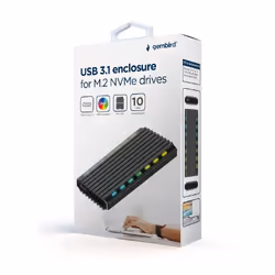 Gembird EE2280-U3C-03 Boîtier de disques de stockage Enceinte ssd Noir M.2 - Vue supplémentaire 4