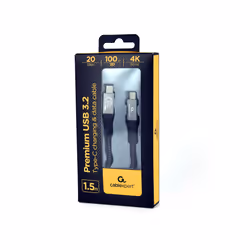 Gembird CCBP-USB3-CMCM100-1.5M câble USB USB 3.2 Gen 2 (3.1 Gen 2) 1,5 m USB C Noir, Argent