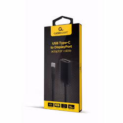 Gembird A-CM-DPF-02 câble vidéo et adaptateur 0,15 m USB Type-C DisplayPort Noir