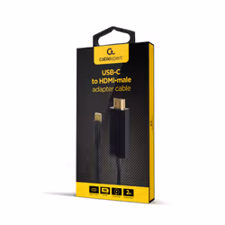 Gembird A-CM-HDMIM-01 câble vidéo et adaptateur 2 m USB Type-C HDMI Noir