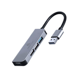 Gembird UHB-U3P1U2P3-01 station d'accueil Avec fil USB 3.2 Gen 1 (3.1 Gen 1) Type-C Argent